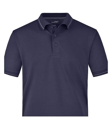 Polo Homme Bleu Marine Blanc James And Nicholson