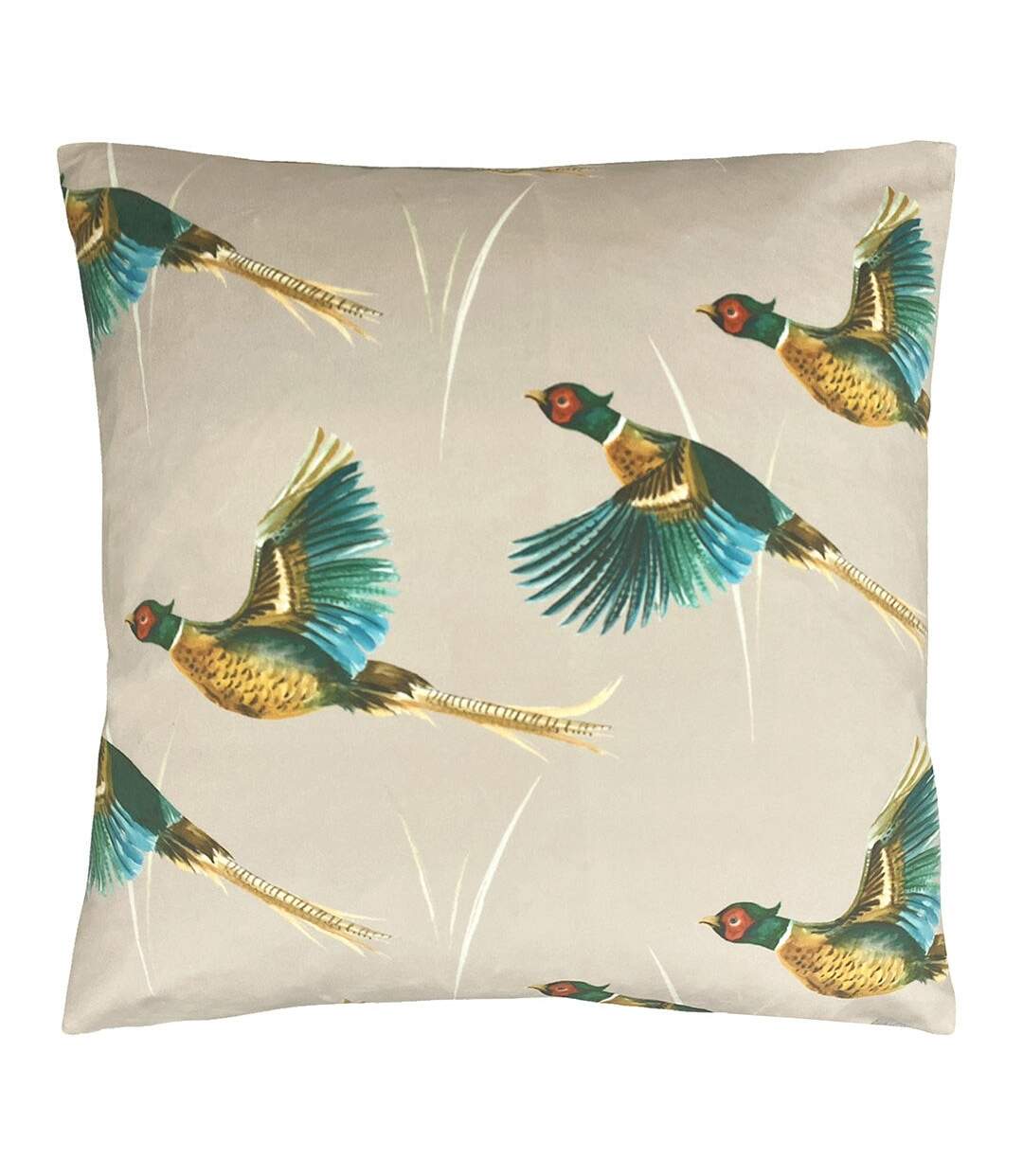 Country pheasant cushion cover one size mink Evans Lichfield