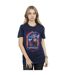 Disney Womens/Ladies Onward Brothers Crest Cotton Boyfriend T-Shirt (Bleu marine) - UTBI42393-2