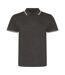 Polo homme anthracite / blanc AWDis-1