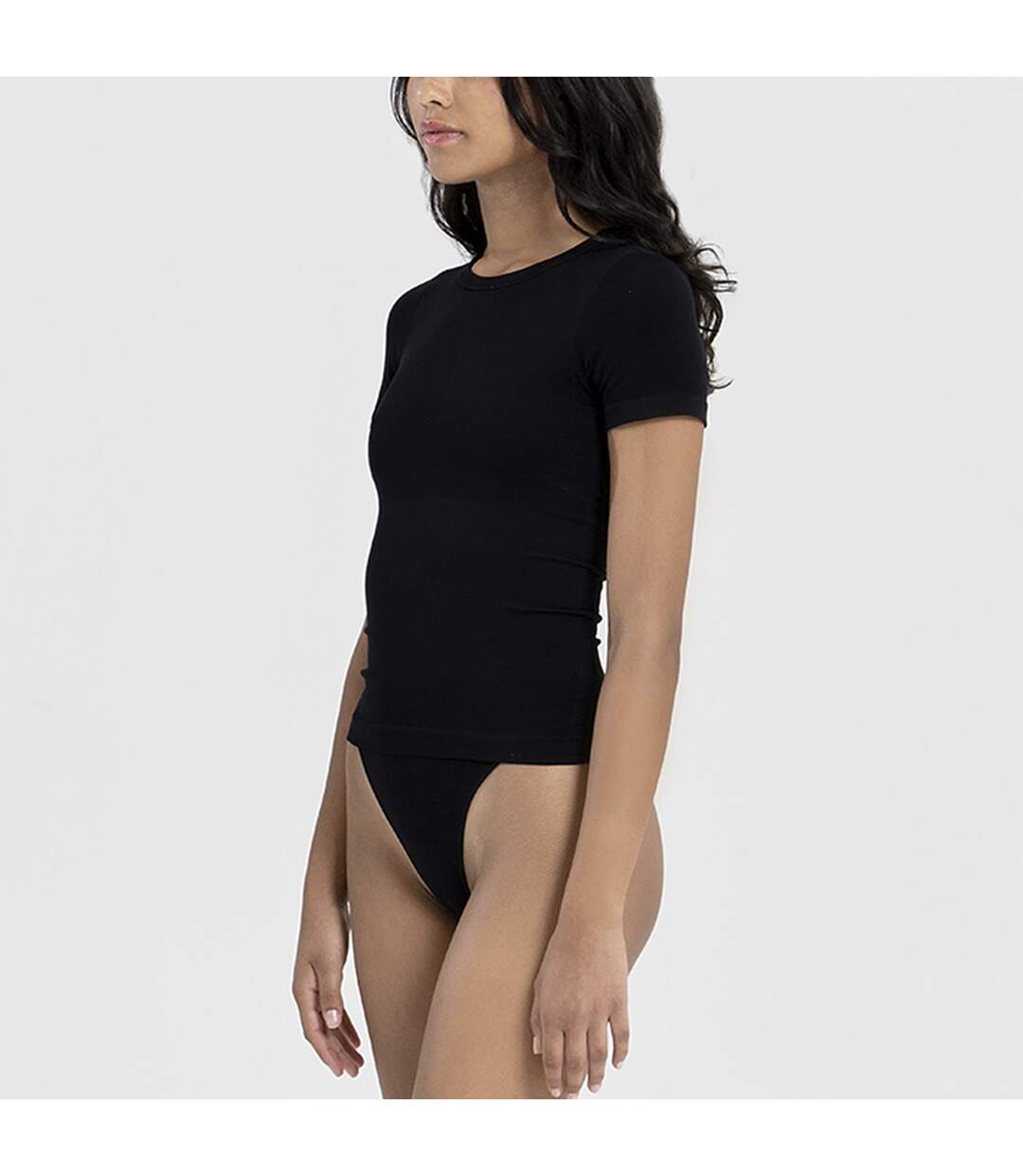 Ladies Essentials Basic T-Shirt Sculpting Recycled Stretch Everyday Fit-3