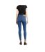 Womens/ladies Mile High Cotton Blend Super Skinny Jeans Denim Blue Denim Levis-3