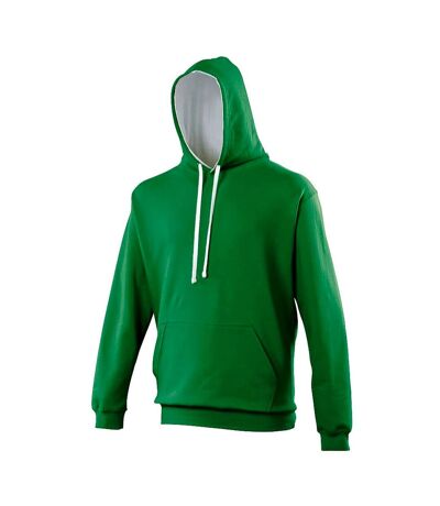 Awdis Varsity Hooded Sweatshirt / Hoodie (Kelly Green/Arctic White)