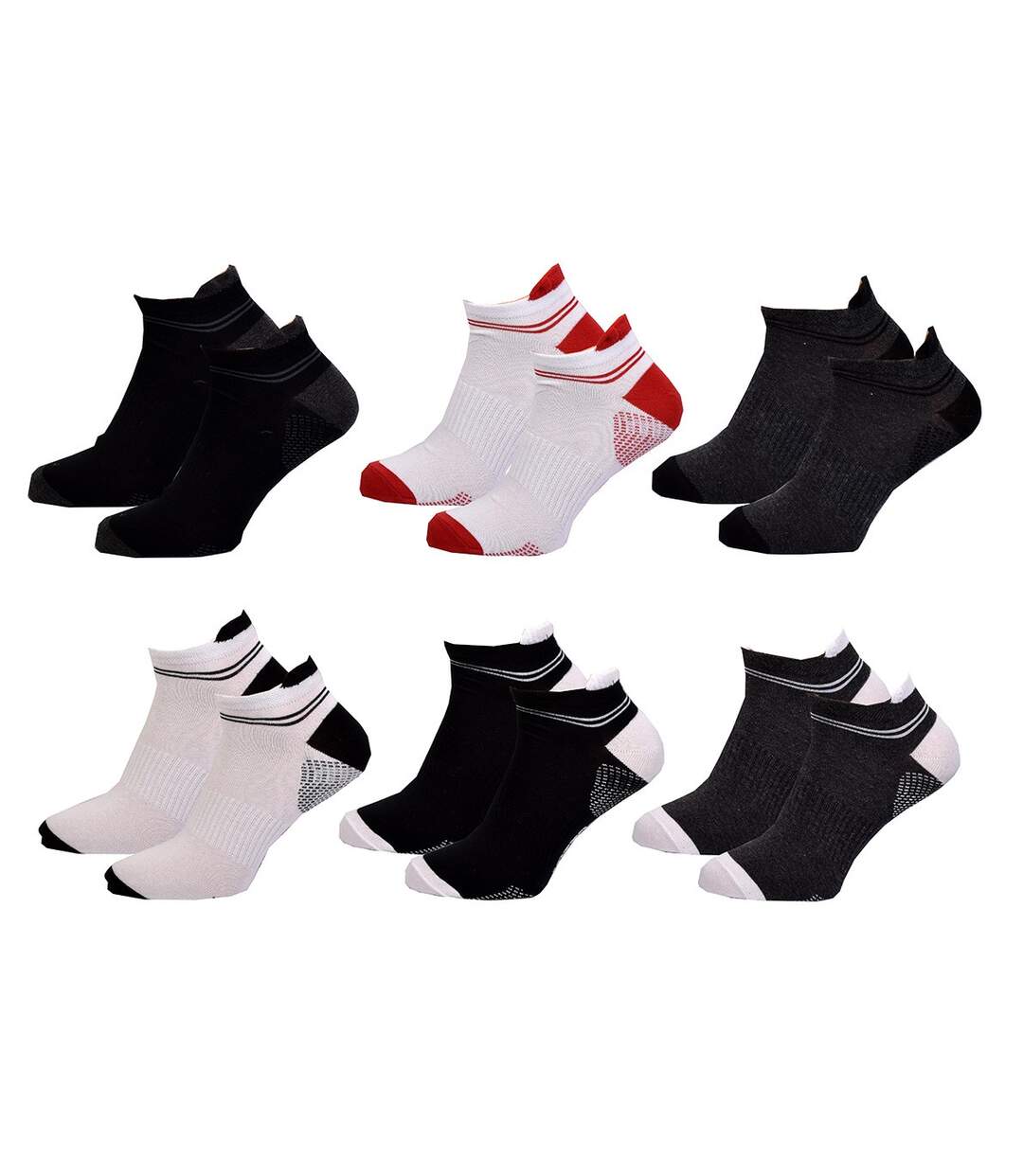 Chaussettes homme LOTTO SNEAKER Pack de 6 Paires SNEAKERS LOTTO Languette-1