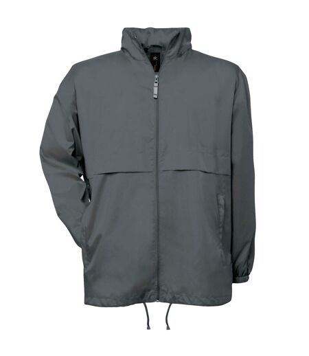 Veste Légère Coupe-vent Hommes Gris Foncé B&C