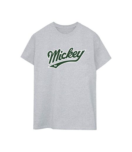 Disney Femme/Les femmes - Mickey Mouse - T-shirt boyfriend en coton gras (Gris sportif) - UTBI38198