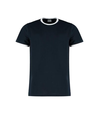 Kustom Kit Mens Ringer Fashion T-Shirt (Navy/White) - UTRW9605