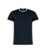 Kustom Kit Mens Ringer Fashion T-Shirt (Navy/White)