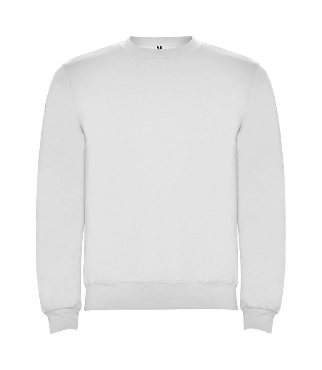Unisex adult clasica crew neck sweatshirt white Roly-1