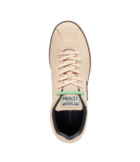 Mens Baseshot Suede Trainers Pink Lacoste
