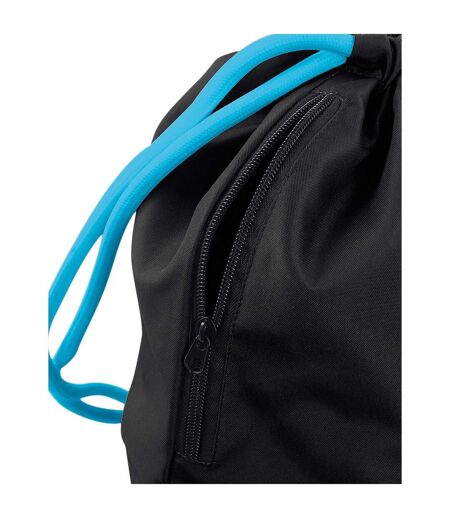 Icon Drawstring Bag One Size Black Surf Blue Bagbase