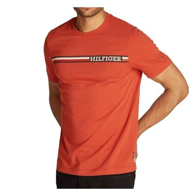 T-shirt Rouge Homme Tommy Hilfiger Chest - M