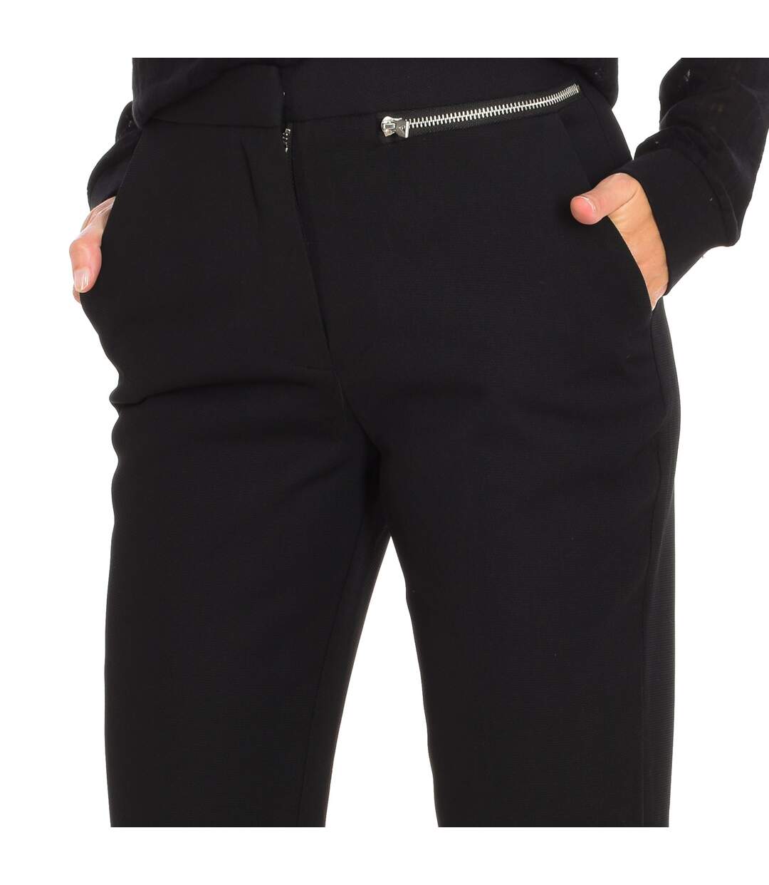 Long pants with a zipper pocket 16F2PA08 woman-3