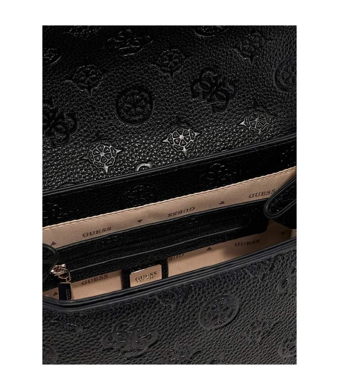 Sac À Main Motif/style Monogramme Taille Unique Noir Guess-4