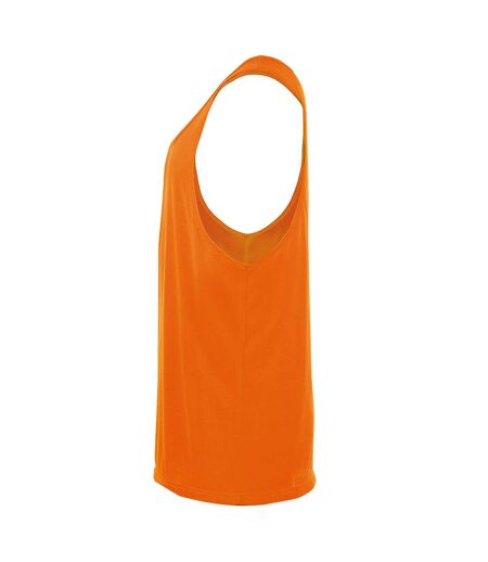 SOLS Unisex Jamaica Sleeveless Tank / Vest Top (Neon Orange)