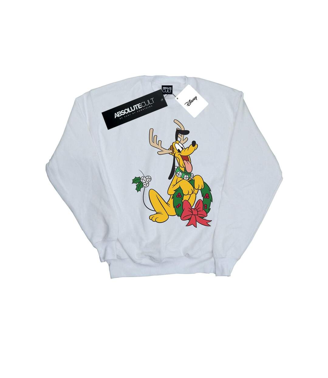 Disney Sweatshirt de renne de Noël Pluto Femme/Ladies (Blanc) - UTBI28129-1