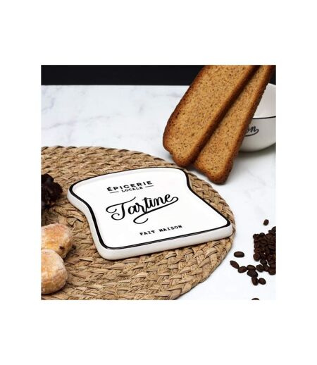 Paris Prix - Lot De 6 Assiettes Pour Toast brooklyn 17cm Blanc