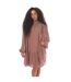 Womens/ladies Kesura-1 Ruffled Dress Black Brown Hugo-2