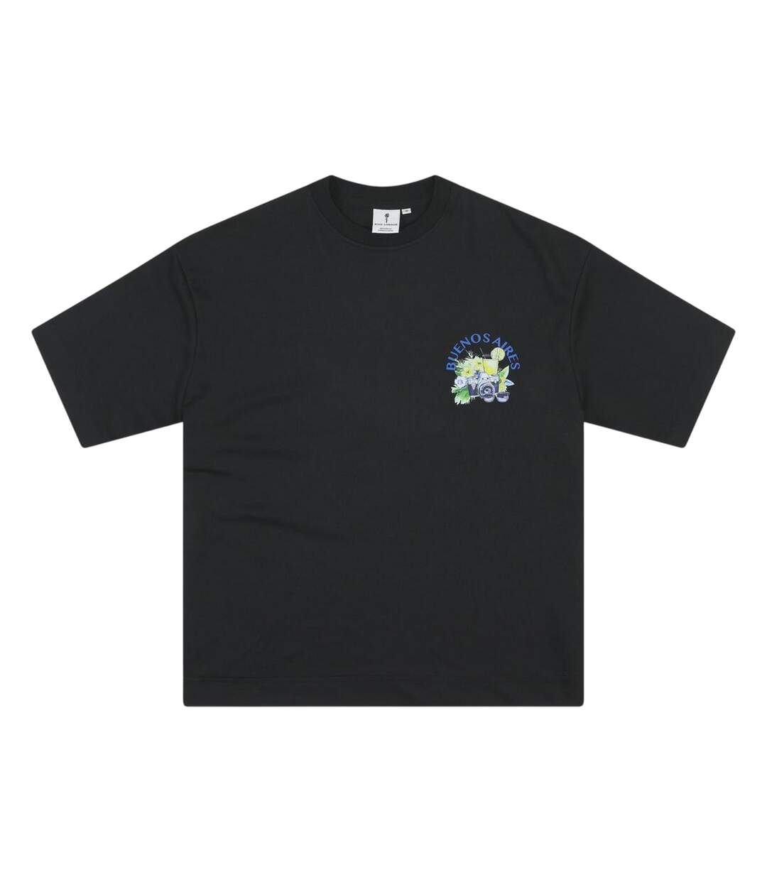 T-shirt Buenos Homme Noir Rose London-1