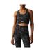 Womens/ladies Camo Racerback Sports Bra Black Everlast-1