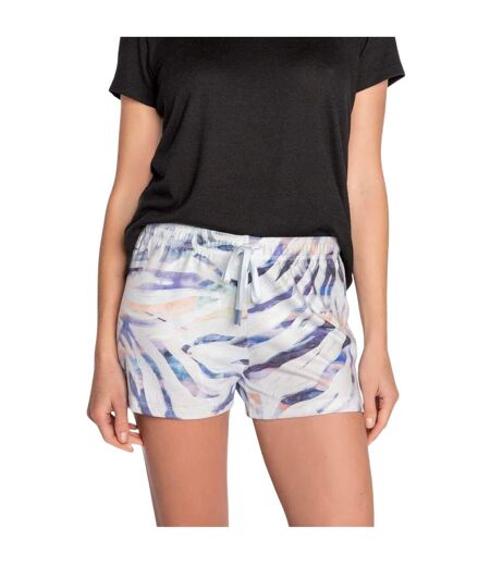 Womens/ladies Peachy Party Printed Lounge Shorts Blue Grey PJ Salvage