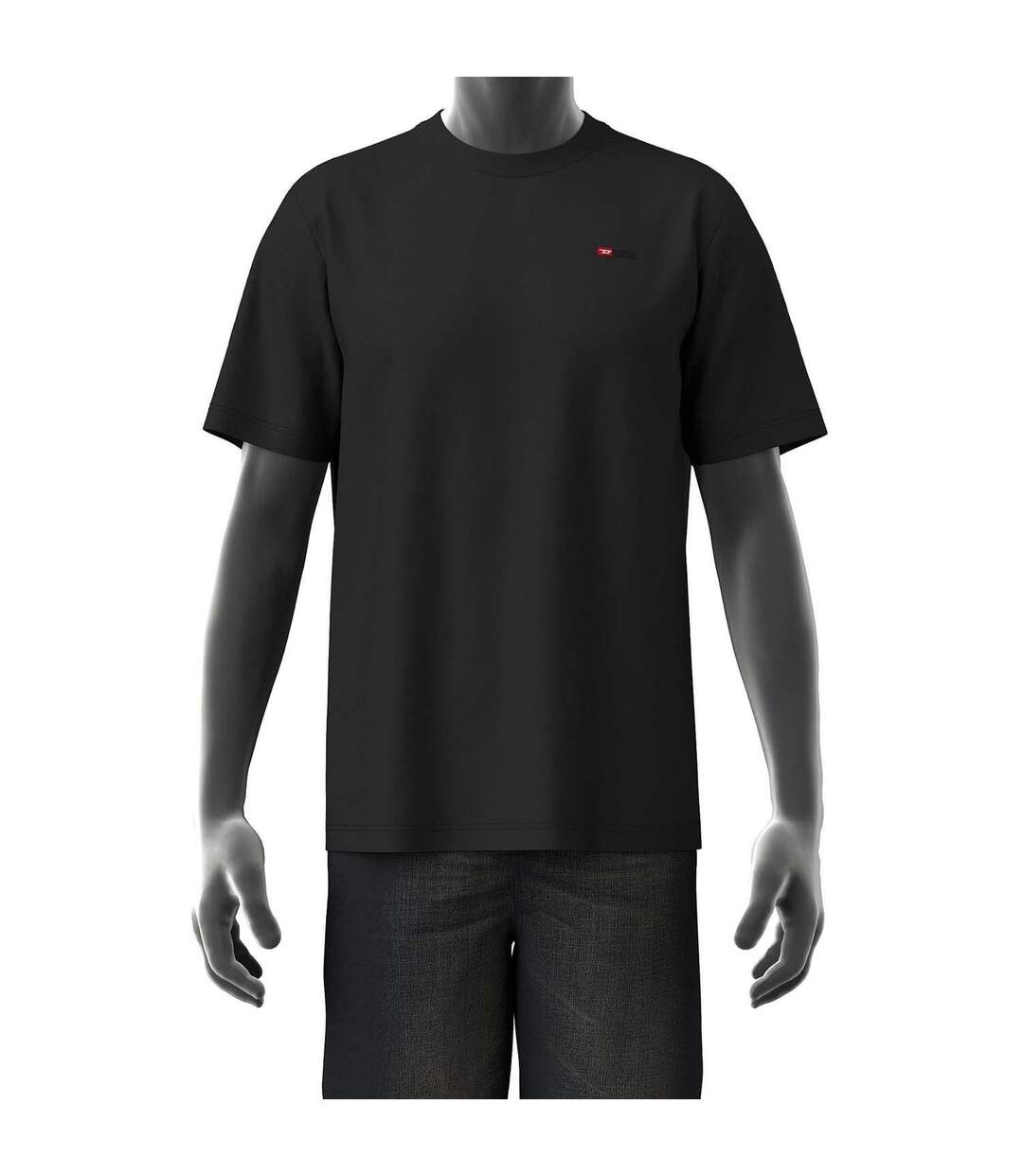 T-shirt T-just-microdiv Homme Noir Diesel-1