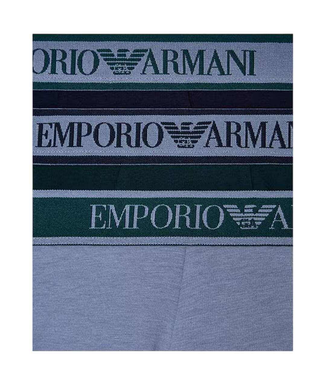 Lot De 3  Boxers Core Homme Bleu Gris Vert Emporio Armani-3