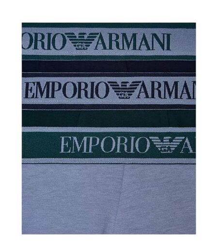 Lot De 3  Boxers Core Homme Bleu Gris Vert Emporio Armani