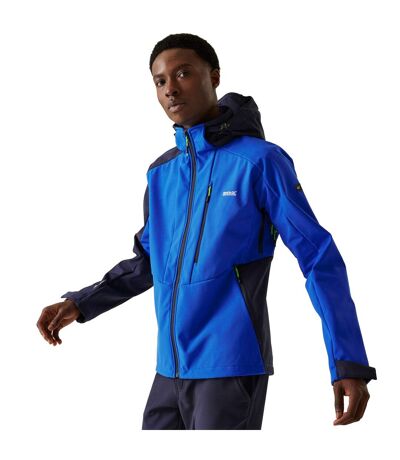 Mens Hewitts X Colour Block Soft Shell Jacket Olympian Blue Navy Regatta