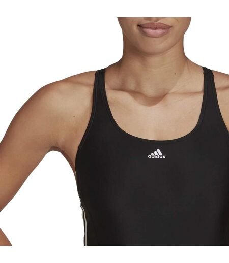 Maillot De Bain 1 Pièce Motif/style 3 Rayures Femme Noir Blanc Adidas