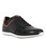 Mens Torben Leather Trainers Black Dune London-1