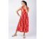Robe longue été coupe ample Veronica orange fleuri Coton Du Monde-2