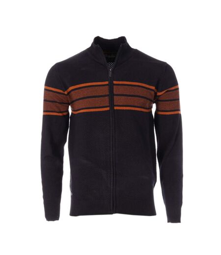 Pull zippé marine/orange homme rms26 60936