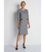 Robe courte droite jacquard carreaux-1