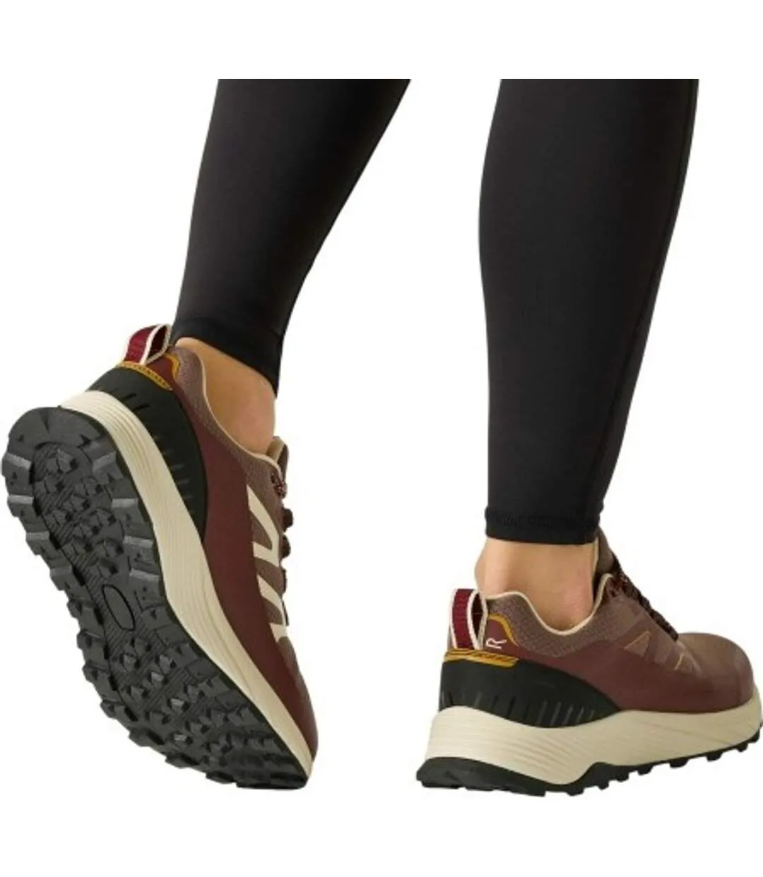 Baskets Imperméables À Lacets Ravika Femme Pourpre Marron Foncé Regatta-1