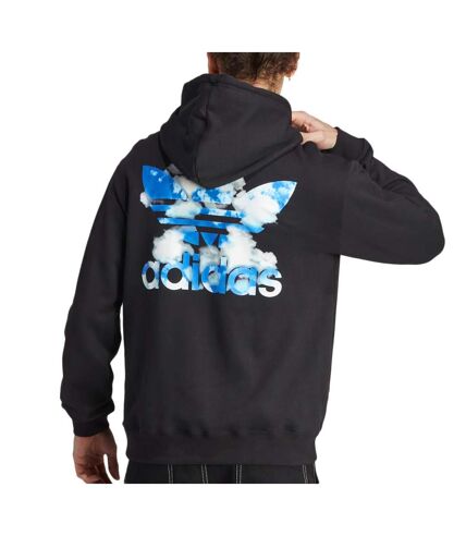 Sweat à Capuche Noir/Bleu Homme Adidas Cloud II8168 - L