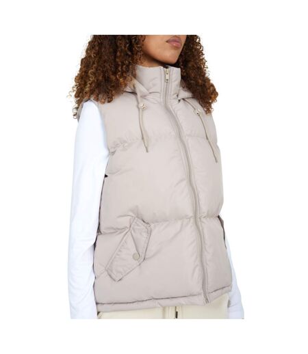 Doudoune Sans Manches Cello Femme Beige Gris Brave Soul
