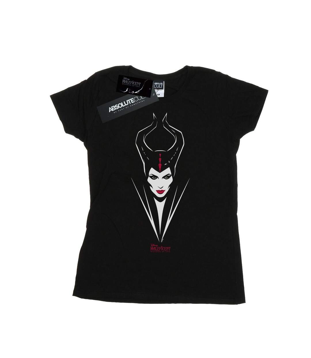 Disney T-shirt en coton Femmes/Dames Maleficent Mistress Of Evil Face (Noir) - UTBI30610-1