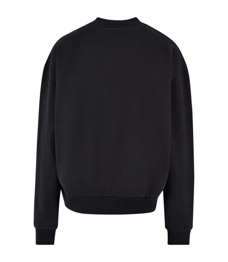 Build Your Brand Mens Ultra Heavy Crew Neck Sweatshirt (Black) - UTRW9357