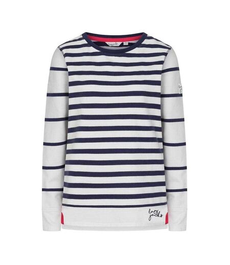 Sweat Motif/style À Rayures Femme Blanc Lazy Jacks