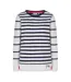 Sweat Motif/style À Rayures Femme Blanc Lazy Jacks-1