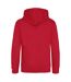 Sweatshirt à capuche et fermeture zippée homme rouge feu/noir Awdis