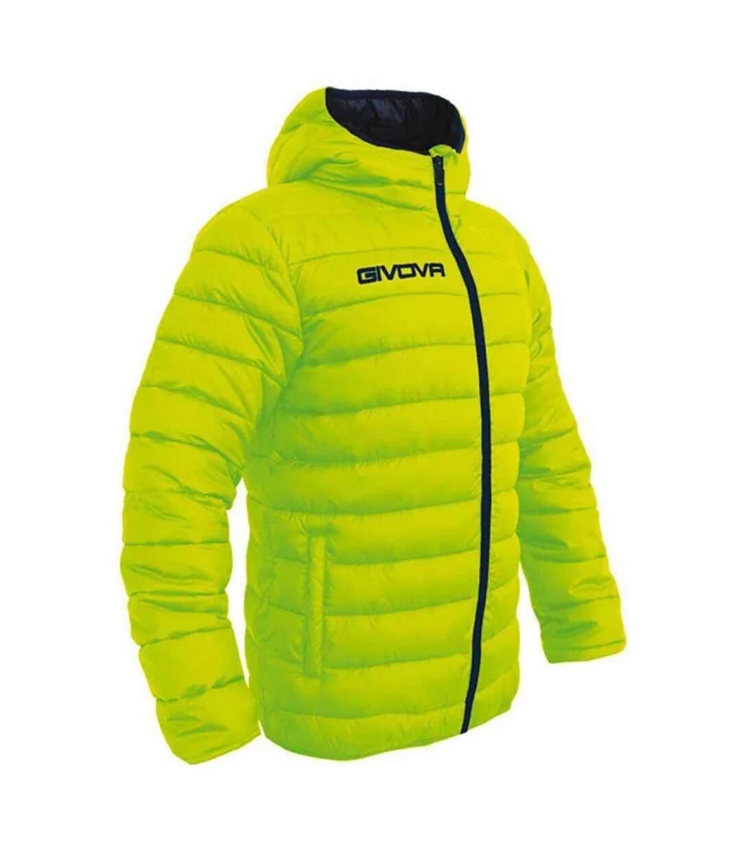 Doudoune Matelassée Olanda Adulte Gris Jaune Fluo Givova-1