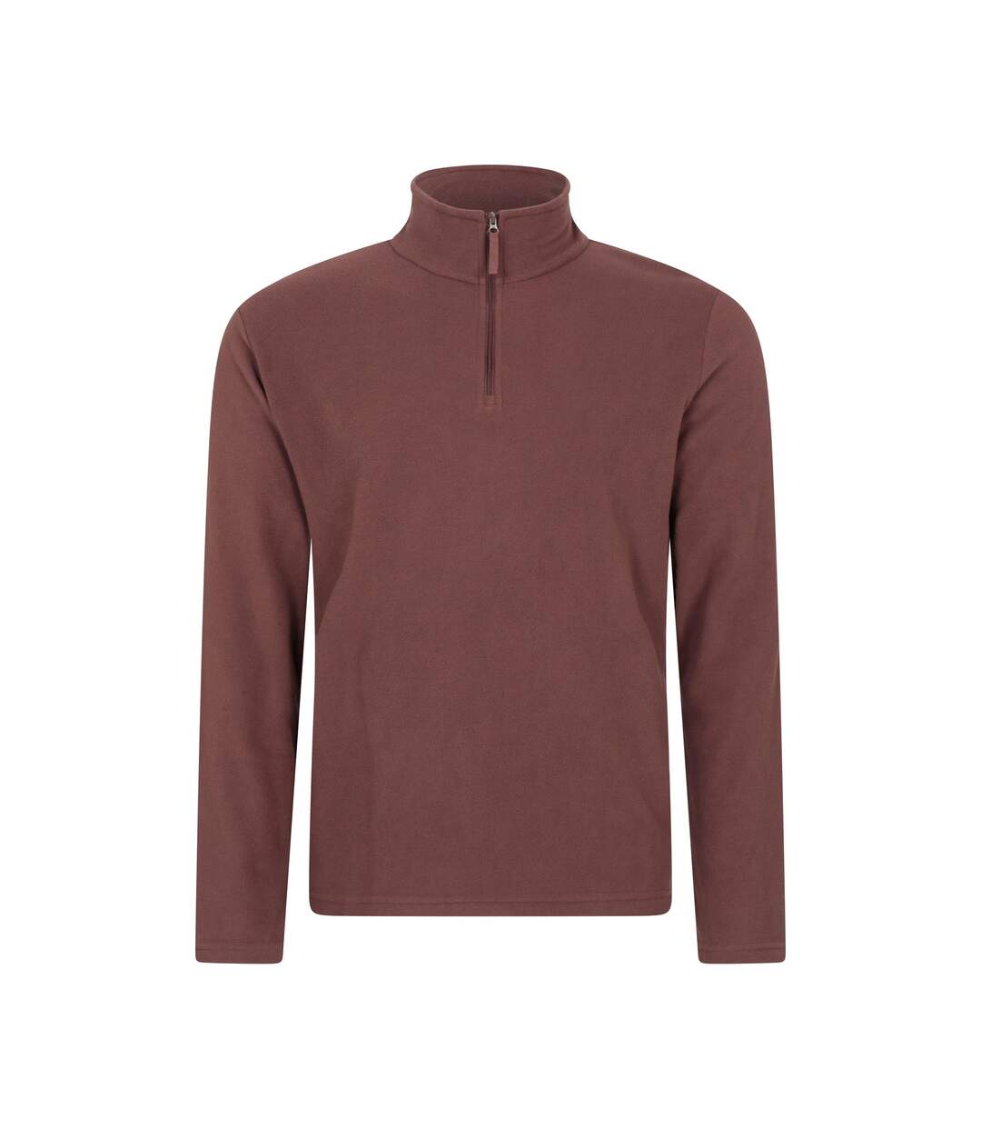 Mens Camber Ii Camo Half Zip Fleece Top Dark Brown Mountain Warehouse-1