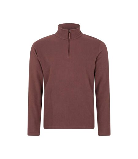 Mens Camber Ii Camo Half Zip Fleece Top Dark Brown Mountain Warehouse