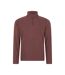Mens Camber Ii Camo Half Zip Fleece Top Dark Brown Mountain Warehouse-1