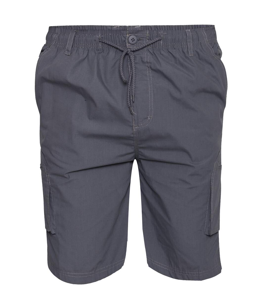 Duke Mens Nick D555 Elasticated Waist Cargo Shorts (Grey) - UTDC224-2