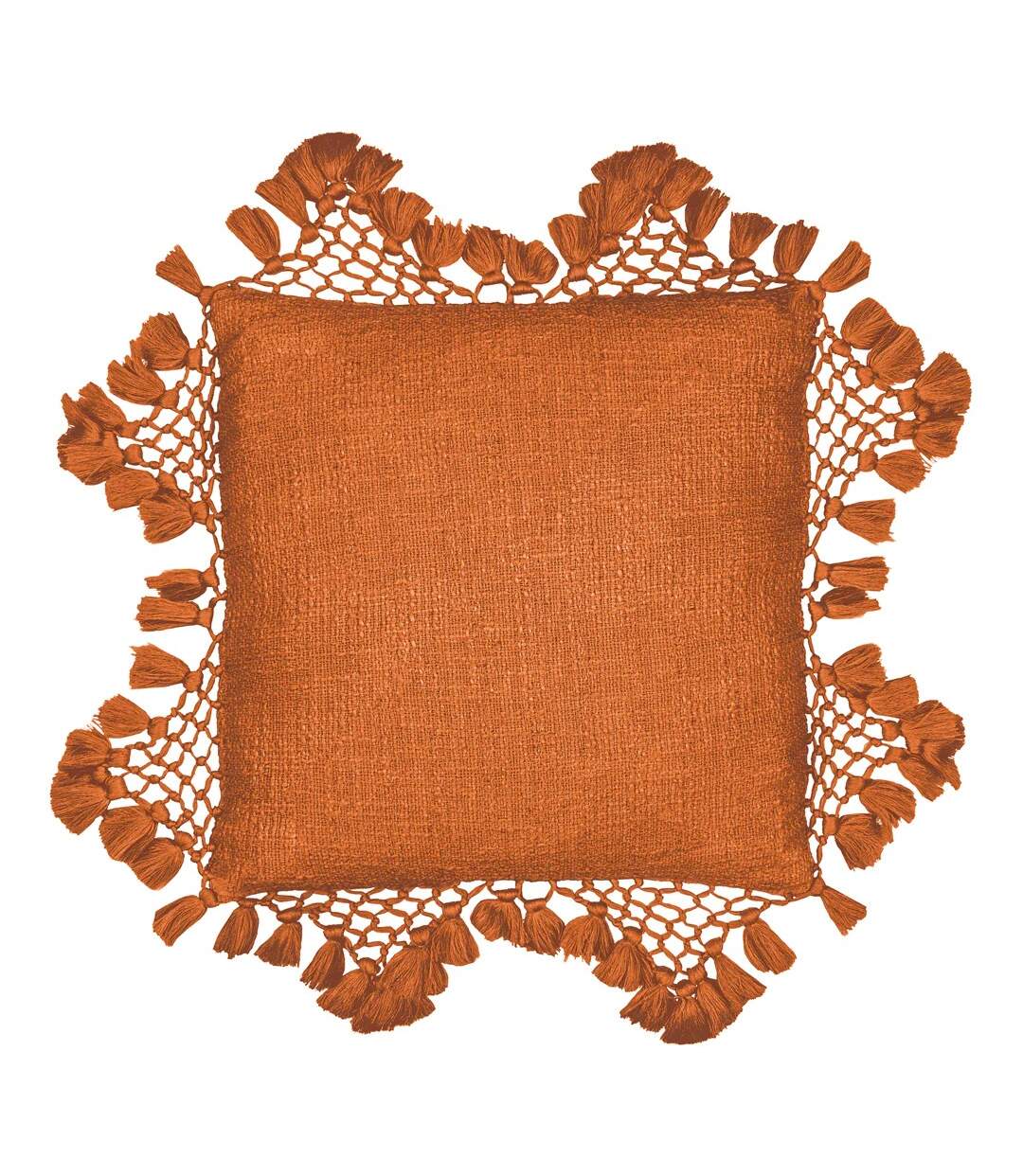 Anko tassel macramé cushion cover 45cm x 45cm pecan Yard