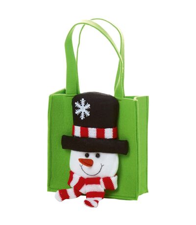 Christmas Shop Fabric Character Bag (Snowman) (One size) - UTRW5843