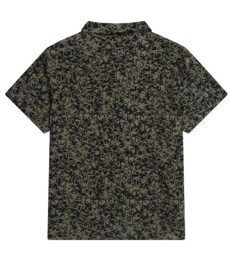 Mens will palm tree shirt khaki green Animal